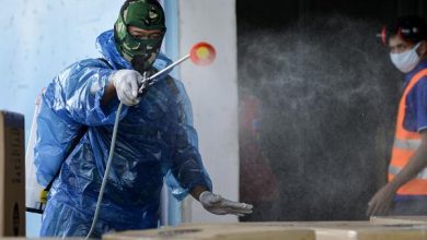 تطهير غرفة المصاب بفيروس كورونا