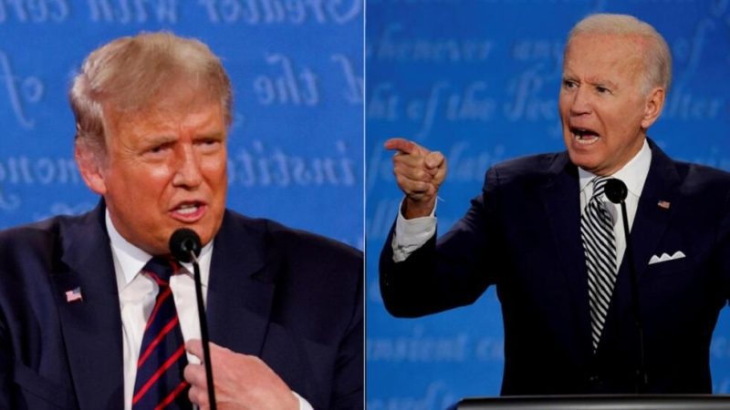 FILE PHOTO: A combination picture shows U.S. President Donald Trump and Democratic presidential nominee Joe Biden during the first 2020 presidential campaign debate, in Cleveland | MCG24 | موقع إلكتروني مغربي شامل متجدد على مدار الساعة