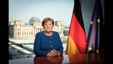 المستشارة الألمانية ميركل تلقي كلمة للتاريخ‎