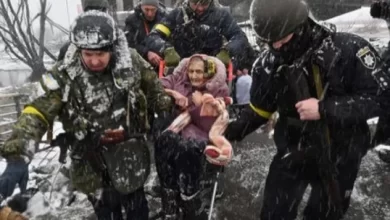 الدفعة الأولى من المدنيين الأوكرانيين