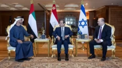 الطاقة والأمن الغذائي محور لقاء ثلاثي بمصر بين الرئيس المصري ورئيس الوزراء الإسرائيلي وولي عهد أبو ظبي