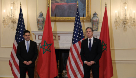 Bourita_Blinken_1 | MCG24 اجتماع التحالف الدولي ضد "داعش" بمراكش، تكريس لريادة المغرب في مجال مكافحة الإرهاب والتطرف
