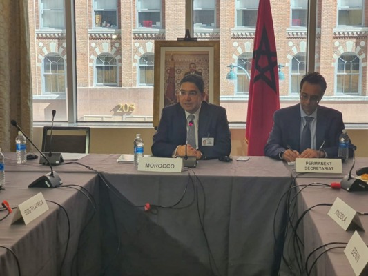 asser Bourita a présidé, aujourd'hui à New York, en marge des travaux de #UNGA77 la réunion ministérielle des États Africains Atlantiques. | MCG24 | موقع إلكتروني مغربي شامل متجدد على مدار الساعة asser Bourita a présidé, aujourd'hui à New York, en marge des travaux de #UNGA77 la réunion ministérielle des États Africains Atlantiques.