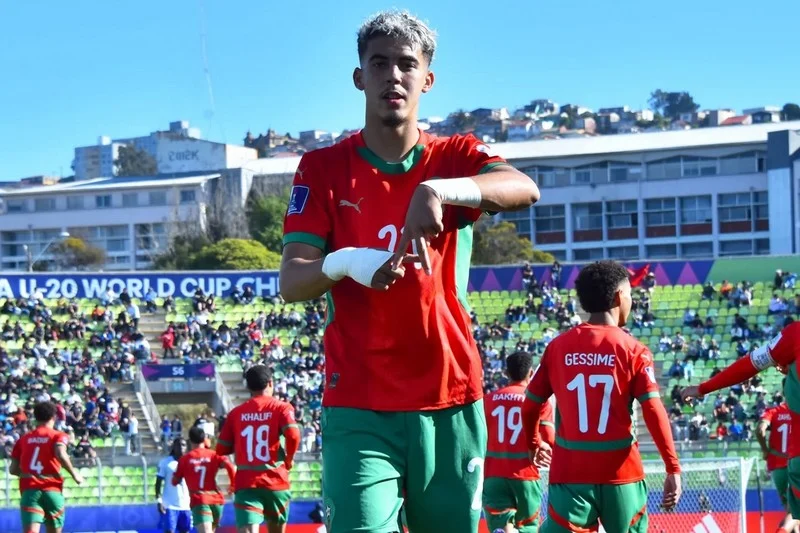 المنتخب المغربي لأقل من 20 سنة يحتفل بعد التأهل إلى نهائي كأس العالم للشباب