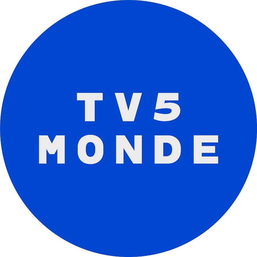TV5MONDE logo: white lettering on a blue circular background.