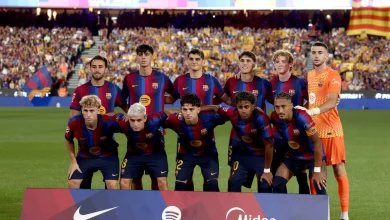 فريق برشلونة الحالي في موسم 2026-2027 خلال منافسات دوري أبطال أوروبا